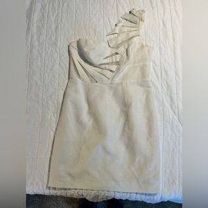 ASOS One shoulder linen mini dress